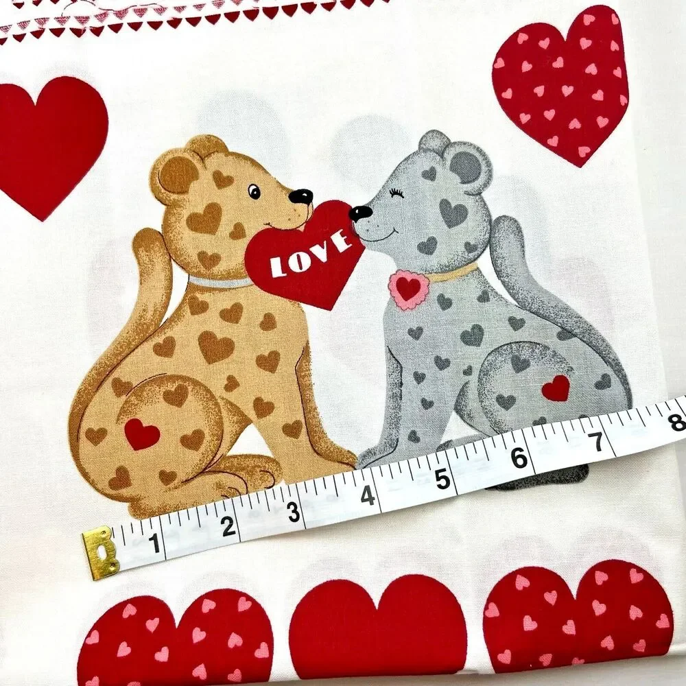 Fabric Appliqués Hugs & Kisses Hearts Valentine Bears Puppies Penguins Elephant